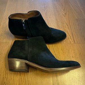 Sam Edelman black suede petty ankle boot